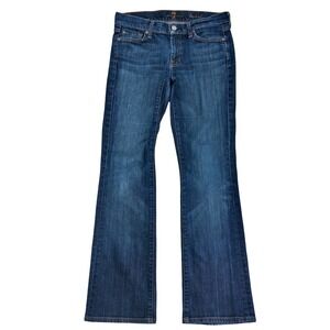 7 For All Mankind Bootcut Jeans Womens 27 Blue Medium Wash Stretch Denim USA